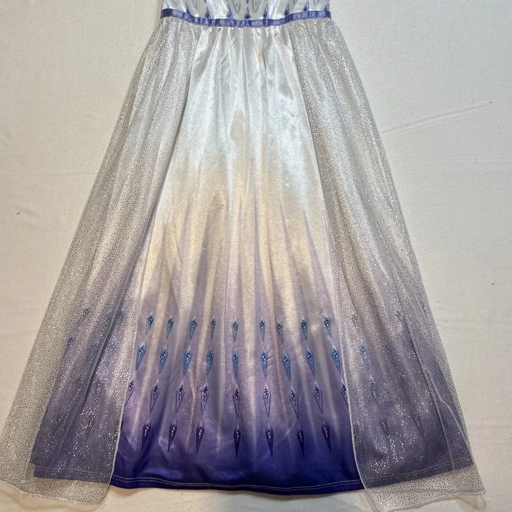 Frozen Disney Long Dress Costume For Girls Size 8 Halloween